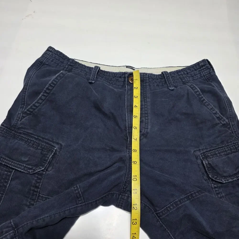 Men's Hollister Classic Cargo Fit Shorts Blue Size 31 Beach Preppy